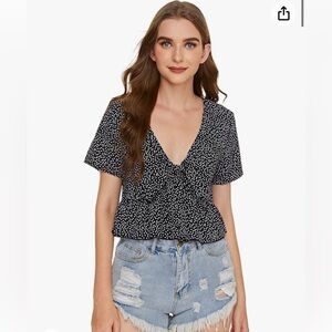 Polka dot cropped top